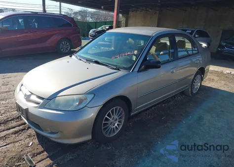 2005 Honda Civic Lx из США, поврежденный, VIN 2HGES16535H562133